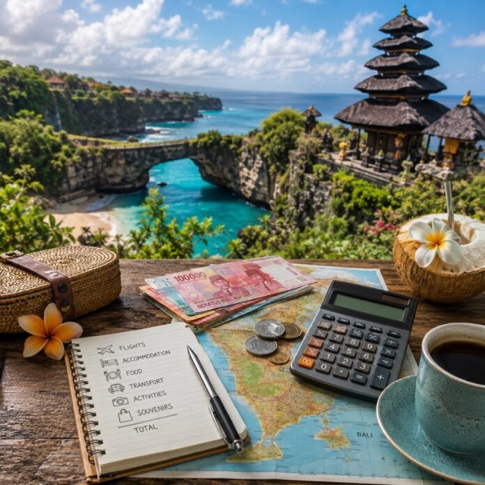Bali trip cost breakdown for 2026 showing budget, mid-range and luxury daily spend
