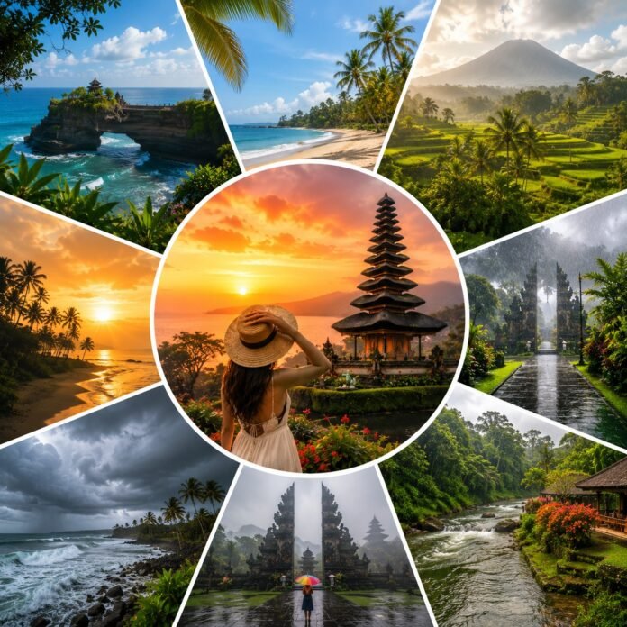 Best time to visit Bali month by month weather guide with dry season and wet season calendar