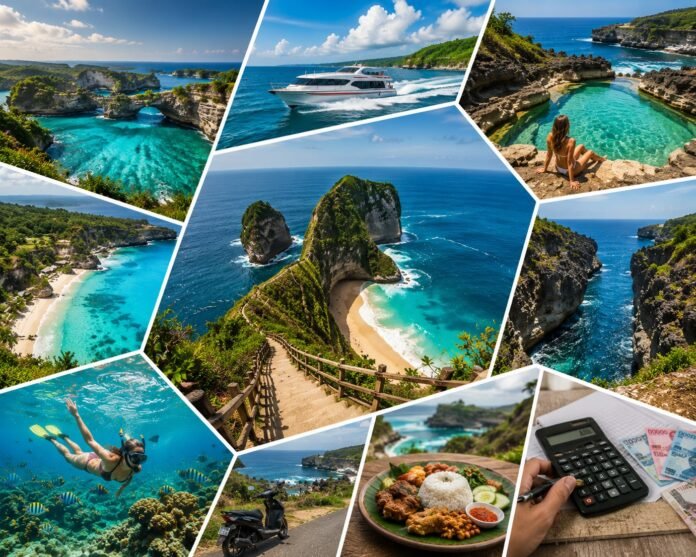 Nusa Penida day trip guide showing costs for the boat, driver and entrance fees